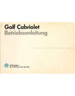 1987 VOLKSWAGEN GOLF CABRIOLET INSTRUCTIEBOEKJE DUITS, Ophalen of Verzenden