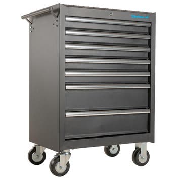 Datona Gereedschapswagen 7 lades met quick lock - mat zwart, Ophalen of Verzenden