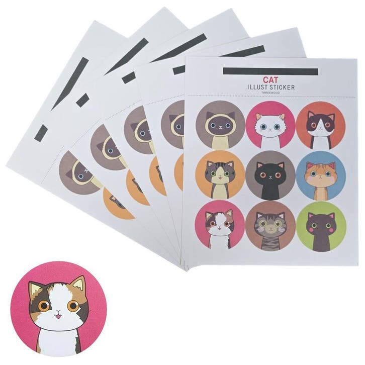 Fako Bijoux - Katten Stickers Op Vel - 38mm - Katten &, Hobby en Vrije tijd, Stickers en Plaatjes, Verzenden