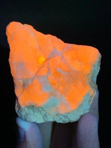 Zeldzaam rijk fluorescerend paars hackmaniet-exemplaar