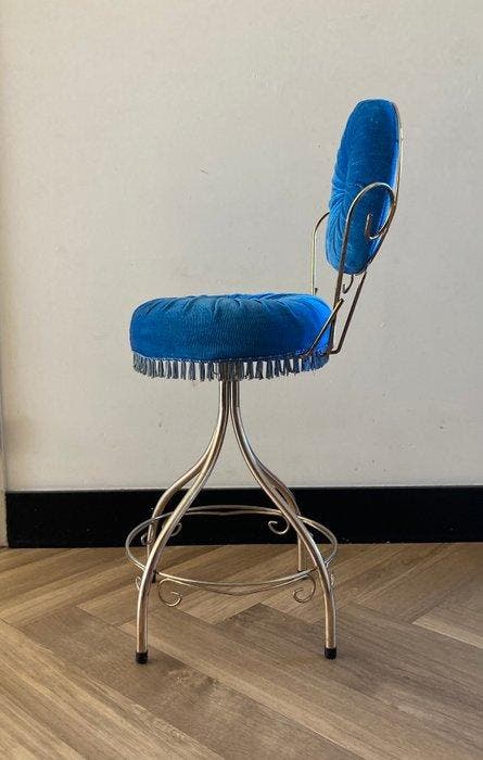 Chaise - Chrome, Velours - Regency Boudoir 1950, Maison & Meubles, Maison & Meubles | Autre