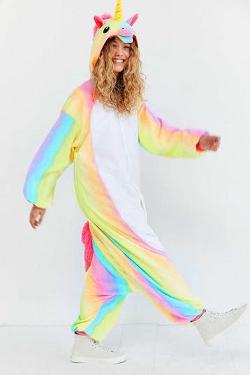KIMU® Onesie Regenboog Eenhoorn Pak M-L of 170-176 Eenhoornp, Ophalen of Verzenden, Nieuw