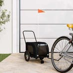 vidaXL Hondenfietstrailer oxford stof en ijzer zwart, Verzenden, Nieuw