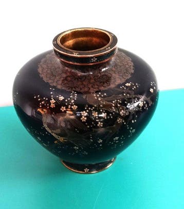 Vase - Émail - ota tamashiro - Japon - Période Meiji, Antiquités & Art