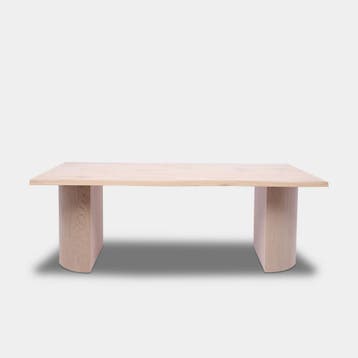 Tafel Boomstam Eikenhout  Half Rond  240x100, Nieuw