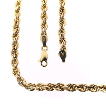 Gouden gedraaide schakelketting, Ophalen of Verzenden, Gebruikt, Goud, Goud