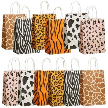 Fako Bijoux - 12 Papieren Uitdeeltasjes Animal Prints -, Verzenden, Nieuw