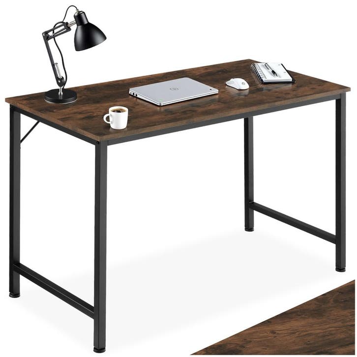 Bureau Jenkins - Industrieel hout donker, rustiek, 120 cm, Maison & Meubles, Bureaux, Envoi