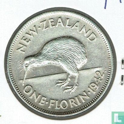 Nieuw-Zeeland 1 florin 1942, Postzegels en Munten, Munten | Oceanië, Losse munt, Goud, Zilver, Verzenden