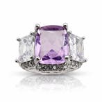 Zonder minimumprijs - Ring Zilver - Amethist, Nieuw