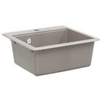 vidaXL Wasbak Grijs 470 x 440 mm Graniet, Verzenden, Nieuw