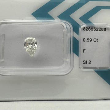 Zonder minimumprijs - 1 pcs Diamant (Natuurlijk) - 0.59 ct -, Nieuw