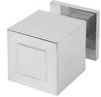 Voordeurknop SQUARE JB200V Vast op rozet rvs gepolijst