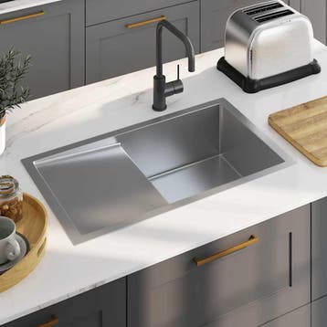 vidaXL Gootsteen handgemaakt roestvrij staal, Huis en Inrichting, Keuken | Keukenelementen, Verzenden, Nieuw