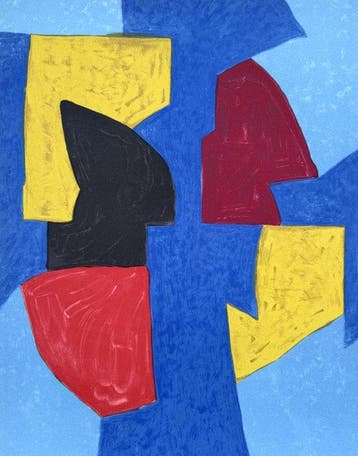Serge Poliakoff (1900-1969) - Harmonie : Composition bleue,, Antiek en Kunst