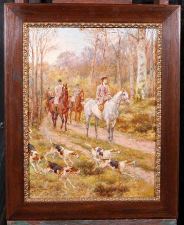 Paul Tavernier (1852-1943) - Hunt with hounds