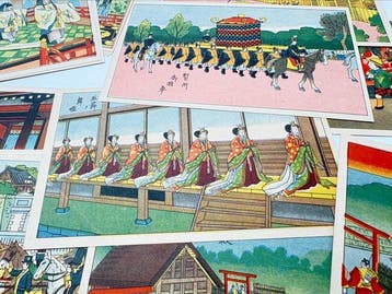 Japan - Japan — 34 kleurgeïllustreerde ansichtkaarten met