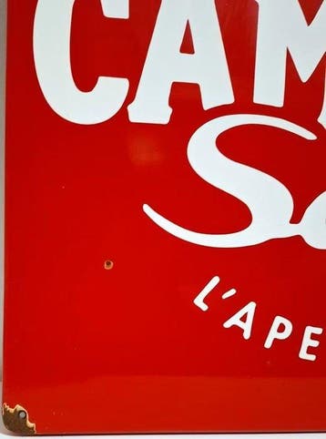 Campari - Campari Soda, lapéritif - Enseigne en émail -