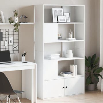 vidaXL Boekenkast 100x36x189 cm bewerkt hout wit, Verzenden