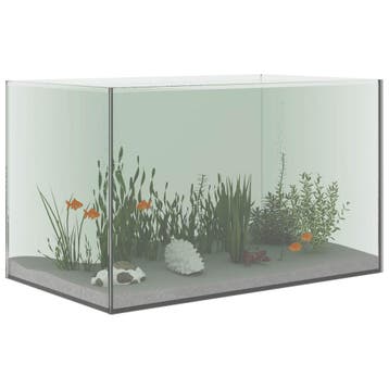 vidaXL Aquarium met opslag Doorzichtig 50 x 30 x 30 cm Glas, Dieren en Toebehoren, Verzenden, Nieuw