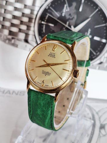 Droz - Mechanische cal AS 1538 21 jewels - Zonder, Handtassen en Accessoires, Horloges | Heren, Nieuw