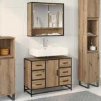 vidaXL Badkamermeubel Set met lade 2 pcs Artisan Eiken, Verzenden, Nieuw