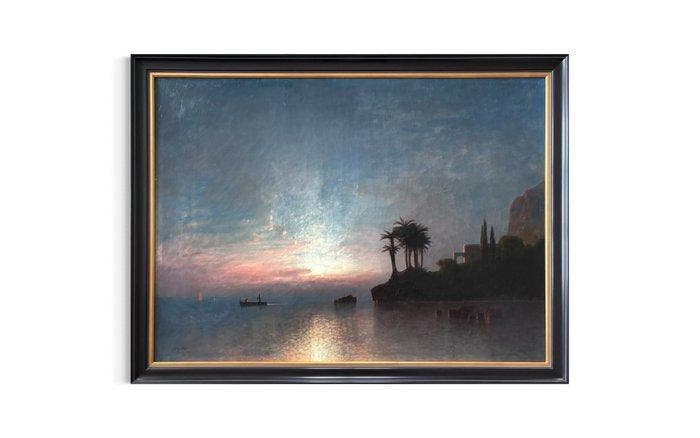 Julius Köhnholz (1839-1925) - Riviera di Ponente, Antiek en Kunst, Kunst | Schilderijen | Klassiek