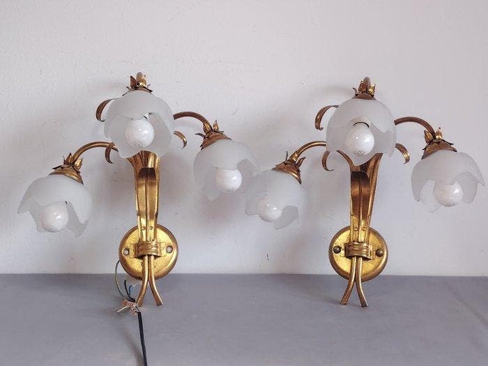 Italian Florentine style vintage wall lamp (wall arm) -, Antiquités & Art, Curiosités & Brocante