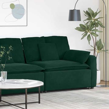 vidaXL Modulaire bank Armleuning eindmodule met kussens 100, Verzenden, Nieuw