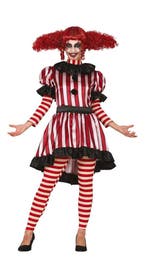 Horror Clown Halloween Kostuum Dames, Verzenden