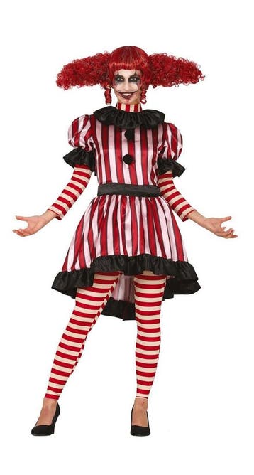 Horror Clown Halloween Kostuum Dames, Verzenden
