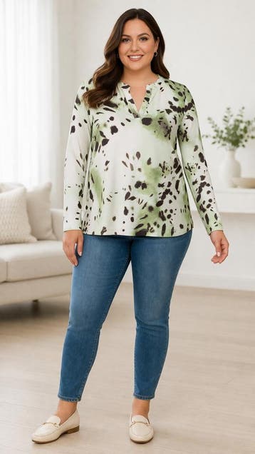 Yest Curve eco shirt Valery4(54/56)Maat 46/48 (XL) of groter, Verzenden