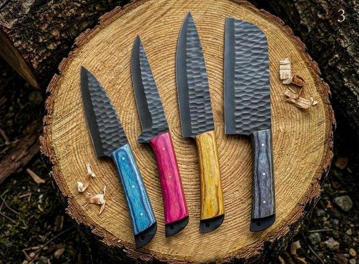 Set of FOUR, Hand-Forged with Old Steel with Powder coating, Antiek en Kunst, Antiek | Keukengerei