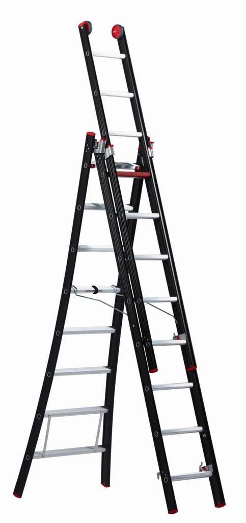 Altrex 3-delige reformladder Nevada 3×8 sporten, Doe-het-zelf en Bouw, Ladders en Trappen, 4 meter of meer, Opvouwbaar of Inschuifbaar