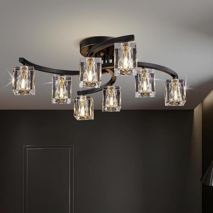 Sputnik Lamp Kristal 8-lichts | Retour deal | 73% korting, Maison & Meubles, Lampes | Plafonniers, Envoi