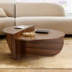 Ronde salontafel met twee niveaus - 80 x 30 x 30/35,5 cm, Verzenden