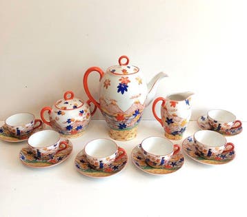 Koffieservies voor 6 (15) - Porselein - Japanse porseleinen