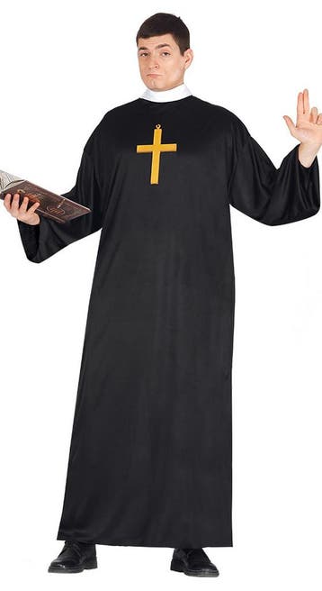Priester Kostuum Zwart, Verzenden, Nieuw