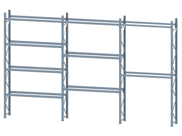 Palletstelling - 4 staanders 5000x800mm - Totale lengte: 8m2, Zakelijke goederen, Kantoor en Winkelinrichting | Magazijn, Stelling en Opslag