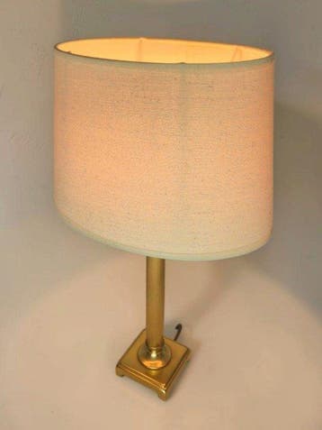 Tafellamp - Mooie MidCentury Lamp - 46 cm - Messing