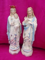 Figurine - Jezus & Maria (2) - Biscuit de porcelaine, Antiek en Kunst