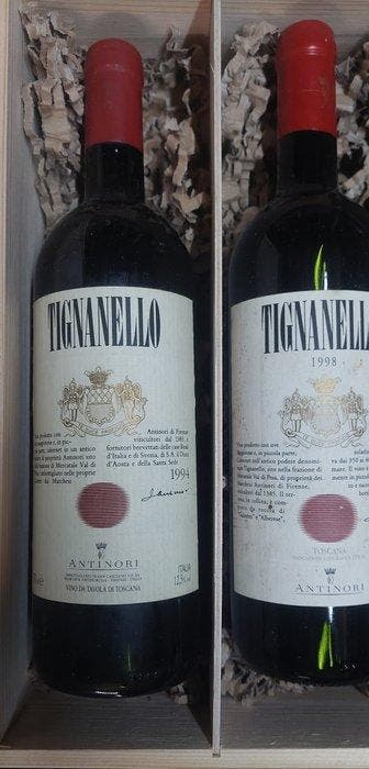 Antinori, Tignanello 1994, 1998, 2009 - Toscane - 3 Flessen, Verzamelen, Wijnen