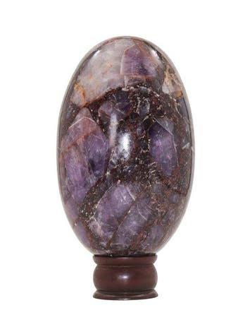 KAMR GEM Natuurlijk Chevron Amethyst Kosmisch Ei 190 mm