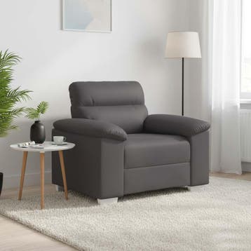 vidaXL Sofastoel Grijs 100x81x84 cm Kunstleer, Verzenden