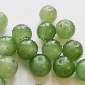 Oud-Birmaans Groene Jade Armbandkralen - 12 mm, Antiek en Kunst