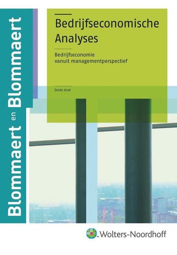 Bedrijfseconomische Analyses - Blommaert, Verzenden
