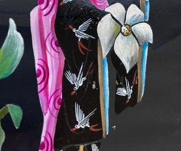 Wanddecoratie (2) - Japan - Een paar vintage Japanse