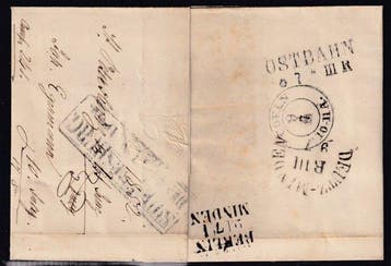 Russie 1852 - Lettre de Saint-Pétersbourg à Cologne, transit