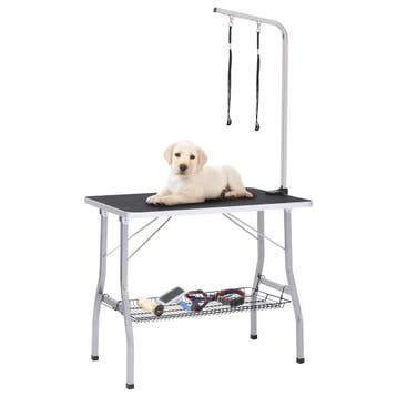 vidaXL Hondentrimtafel verstelbaar met 2 lussen en, Dieren en Toebehoren, Verzenden, Nieuw