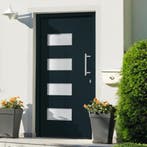 vidaXL Voordeur 100x210 cm aluminium en PVC antraciet, Verzenden, Nieuw